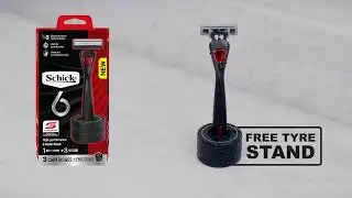 Schick 6 TVC 6sec / High-performance 6 Blade Razor + Free Tyre Stand