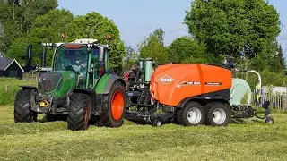 Fendt 313 + Kuhn FBP 3135 | Balen persen | Bloemendal Elspeet | Pressing bales | 2023