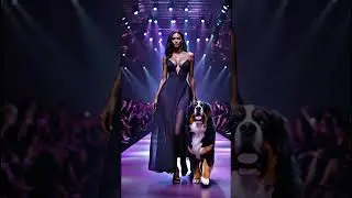 A Idol Star Walk with bernese mountain dog on the Ultimate Global Runway #shorts #fashion #dog #dogs