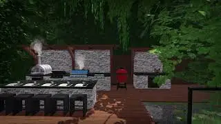Tennyson Outdoor Kitchen: Stunning Daytime 3D Rendering by Mediterra Design & Build