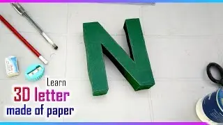 3d letters from paper, letter N n