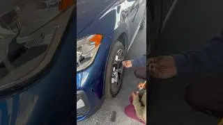 Deflating the tire #deflate