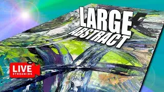 Painting a MEGA-LARGE abstract artwork - let me show you how!
