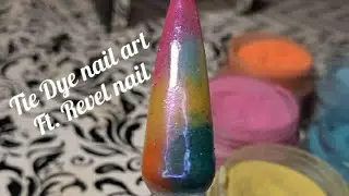 Tie Dye nails with Dip Powder 💅💚💛🧡❤💜💙