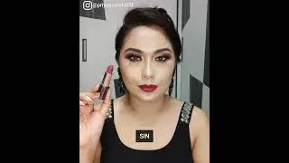 Trying out swatches of Colorbar Sinful Matte Lipstick | ft. Priya | Colorbar Cosmetics