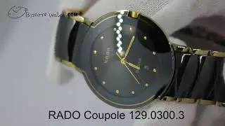 Scratchproof RADO Coupole 33mm Black Ceramic 129.0300.3 Watch