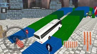 Bus Parking Game All Bus Games | White Bus Part 1 | Driving Simulator | Parking Simulator