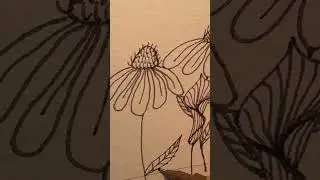 Drawing #flowers for #stressrelief #doodleart #pen #ink ##doodles #garden #calm #watercolorpainting