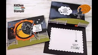 How to make a Pop Up Card Tutorial using Stampin' Up! Frightfully Cute with Kitchen Table Stamper