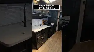 Modern Interior With All Black Appliances In This 2021 Forest River Cascade 23DBHS #shorts #rv