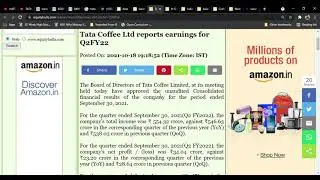 Tata coffee Latest news