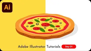 Create a 3D Isometric Vector Pizza in Adobe Illustrator / Adobe Illustrator Tutorials Day 01