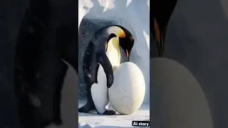 Ai cartoon, 100KG ka anda 😱 Penguin ki caring story #ai #save #egg