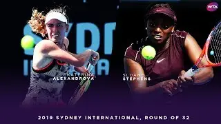 Sloane Stephens vs. Ekaterina Alexandrova  | 2019 Sydney International Round of 32 | WTA Highlights