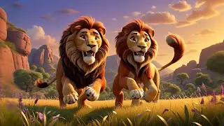 Five Laughing Lions Love to Roar | Jungle Counting Song for Kids | Animal Rhymes & Learning Fun