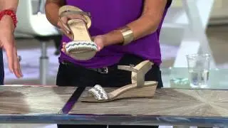 Sole Society Ankle Strap Embellished Wedges - Alcee with Jennifer Coffey