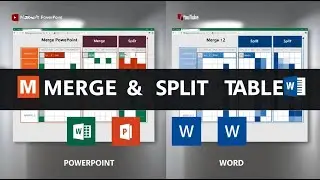 Split And Merge in Table in PowerPoint and Word