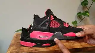 Jordan 4 IV Red Thunder Crimson Replica vs Authentic Review