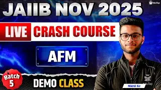JAIIB Crash Course Nov 2025 | JAIIB AFM Online Classes | JAIIB Online Coaching Live Classes 2025