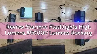 Review Starmoo Flashlights High Lumens,990000 Lumens Rechargeable Flashlight,Super Bright Flashlight