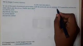 GATE CSE 2015 SET 1 || Computer Networks || GATE Insights Version: CSE