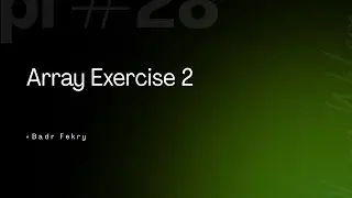 Data Structure with C++ - #4 Array Excersie 2
