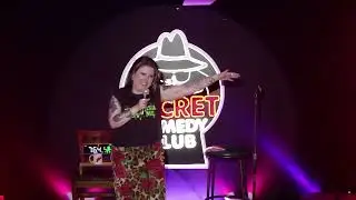 Jessica Otterwell winner of Manic Mugday @ Secret Comedy Club, Brighton.