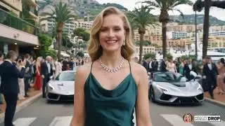 Monaco Graceful Walk | Timeless Beauty in Monaco #fashion #huaxdrop #fashiontrends #fashionlookdrop