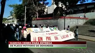 Marcha CENEO para entrega de pliego petitorio