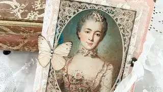 * SOLD* Handmade Vintage Peach Junk journal 3 Flip through ASMR, no talking, paper sounds