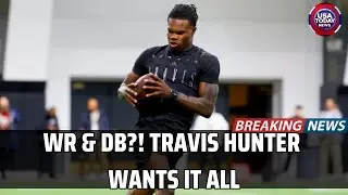 Travis Hunter Wants to Play Both Ways in the NFL | WR & DB on Draft Night? । USA TODAY NEWS