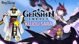【SanyMuCos】Genshin Impact Kujo Sara Cosplay Costume Plus Size Detail Show