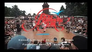 Komar & Ruslan VS Goldy & Robin / Footwork battle | Semi Final / Yalta Summer Jam 2017