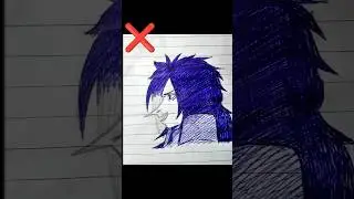 How To Draw Madara Side Face 🔥#shorts #trending #drawing #art #naruto #madara #madarauchiha #anime
