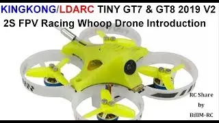KINGKONG LDARC TINY GT7 & GT8 2019 V2 2S Brushless FPV Racing Whoop Drone Introduction