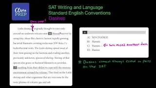 SAT Writing and Language. Standard English Convention. Punctuation. Dashes. (Easy)