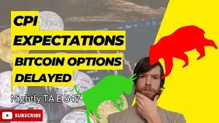 CPI Expectations, Bitcoin Options Delayed, Bitcoin Analysis E 547 #grt #xrp #algo #ankr #btc
