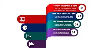 #01 4 Step Rectangular Data visualisation Infographic design for powerpoint ||#PowerPointGRAPHICS ||