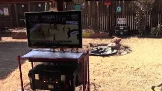 New 12v solar power generator installed & tested in the backyard patio