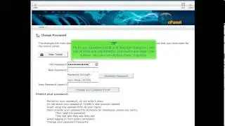 Changing your cPanel password