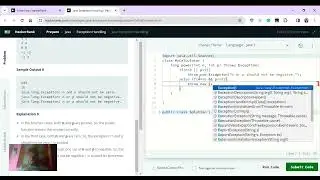 Java Exception Handling Throws | HackerRank