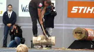 Robert Ebner - Underhand Chop - German Timbersports Championship in Winterberg 2011