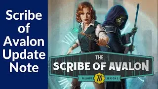 Fallout 76: Scribe of Avalon update note
