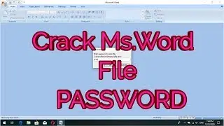 HACK msword file password 2018