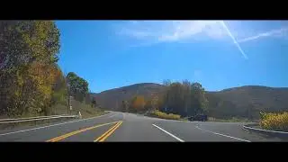 Beautiful  Fall Foliage Delaware County Rt 28 into Margaretville NY - Main Street