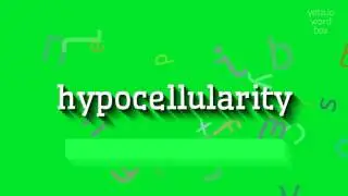 HYPOCELLULARITY - How to pronounce it?