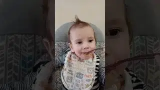 Feeding the baby baby food