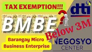 BMBE REGISTRATION BARANGAY MICRO BUSINESS ENTERPRISE | APPLICATION