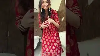 STYLE WITH ME - Pooja outfit - Red Kurta #dancingdixit #outfit #grwm #indian  #getreadywithme