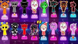 Mega Sprunki Dance💖Tele, Vineria, Microwave (Lily), Simon, Rose, Santa, Sky🎄incredibox🧡Tiles Hop
